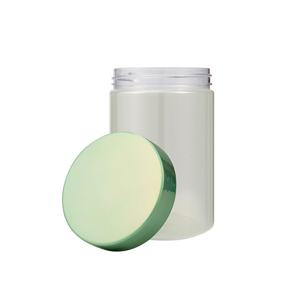 Green PET Plastic Iridescent Jar